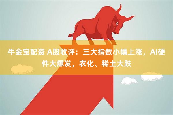 牛金宝配资 A股收评：三大指数小幅上涨，AI硬件大爆发，农化、稀土大跌